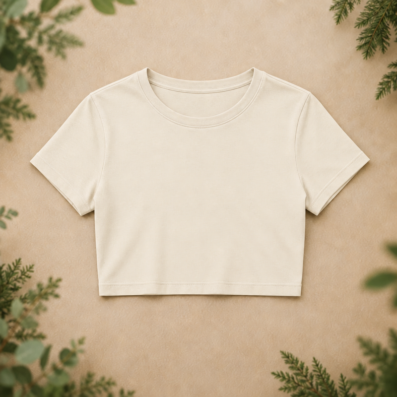 Cream women’s crop top