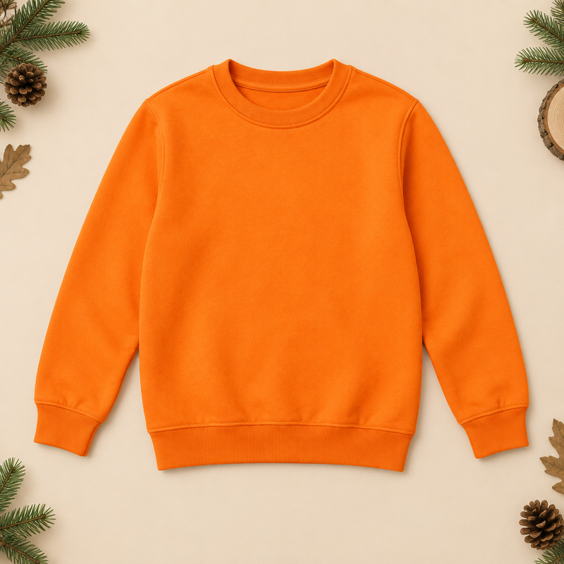 Boys orange crewneck sweatshirt