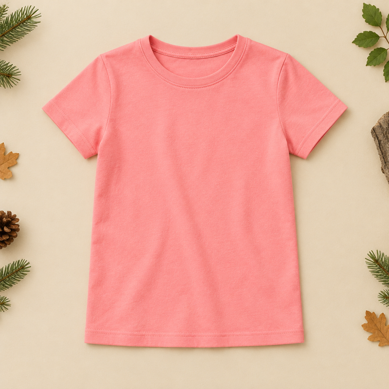 Girls coral pink tee