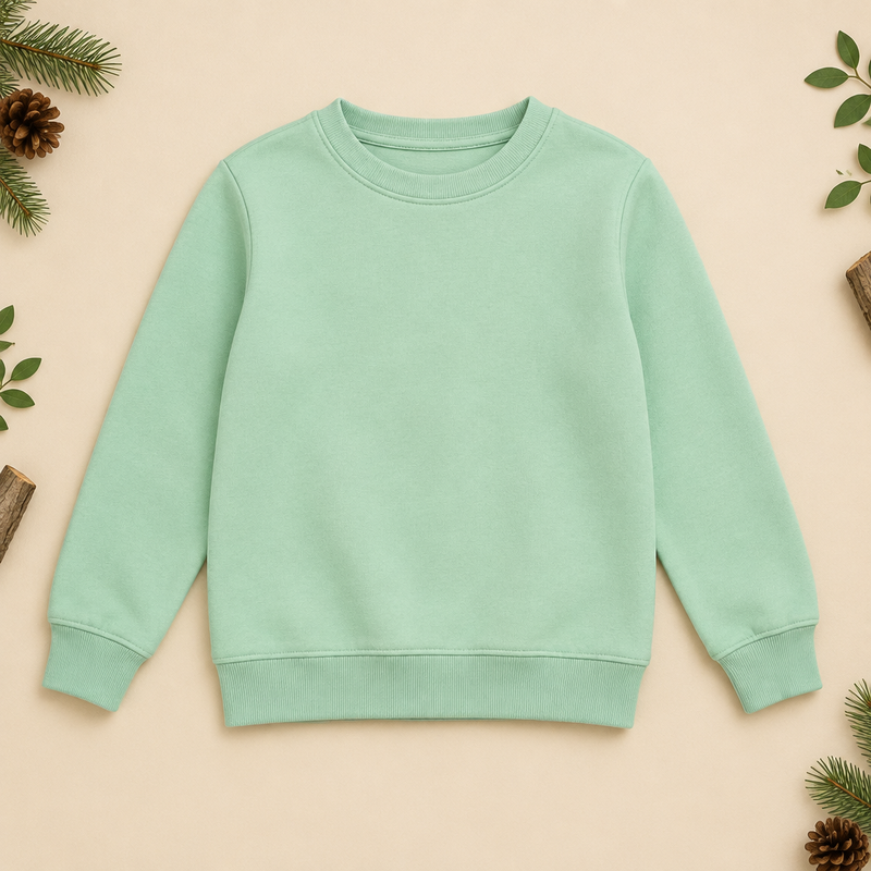 Girls mint green crewneck sweatshirt